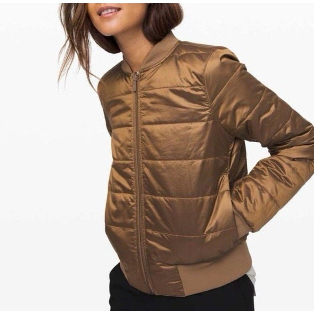Lululemon Non Stop Reversible Bomber Jacket Trench Athletic Outdoors -4